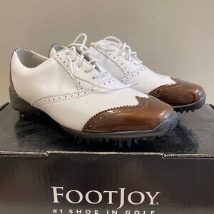 FootJoy Lopro Collection Golf Shoes White Brown – US 6